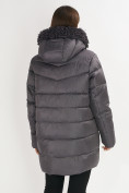 Оптом Куртка зимняя big size темно-серого цвета 72180TC в Казани, фото 5