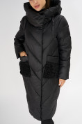 Оптом Куртка зимняя черного цвета 72185Ch в Казани, фото 10