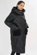 Оптом Куртка зимняя черного цвета 72185Ch в Казани, фото 6
