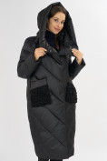 Оптом Куртка зимняя черного цвета 72185Ch в Казани, фото 8