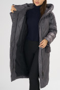 Оптом Куртка зимняя темно-серого цвета 72185TC в Казани, фото 11