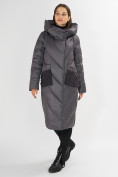 Оптом Куртка зимняя темно-серого цвета 72185TC в Казани, фото 2