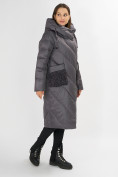 Оптом Куртка зимняя темно-серого цвета 72185TC в Казани, фото 3