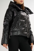 Оптом Куртка зимняя черного цвета 7223Ch в Казани, фото 10