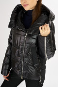 Оптом Куртка зимняя черного цвета 7223Ch в Казани, фото 8