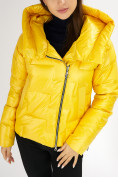 Оптом Куртка зимняя желтого цвета 7223J в Казани, фото 8