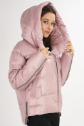 Оптом Куртка зимняя розового цвета 7223R, фото 12