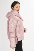 Оптом Куртка зимняя розового цвета 7223R в Казани, фото 7