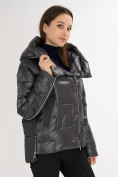 Оптом Куртка зимняя темно-серого цвета 7223TC в Казани, фото 6
