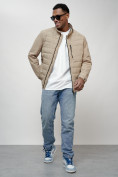 Оптом Куртка молодежная мужская весенняя 2024 года бежевого цвета 7305B, фото 12