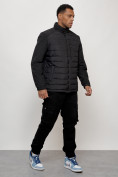 Оптом Куртка молодежная мужская весенняя 2024 года черного цвета 7305Ch в Волгоградке, фото 3