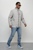 Оптом Куртка молодежная мужская весенняя 2024 года светло-серого цвета 7305SS в Астане, фото 3
