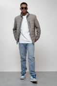 Оптом Куртка молодежная мужская весенняя 2024 года серого цвета 7305Sr в Астане, фото 14
