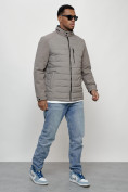 Оптом Куртка молодежная мужская весенняя 2024 года серого цвета 7305Sr в Астане, фото 3