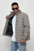 Оптом Куртка молодежная мужская весенняя 2024 года серого цвета 7305Sr в Оренбурге, фото 8