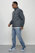 Оптом Куртка молодежная мужская весенняя 2024 года темно-серого цвета 7305TC в Волгоградке, фото 2