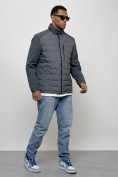 Оптом Куртка молодежная мужская весенняя 2024 года темно-серого цвета 7305TC, фото 3