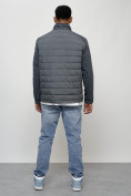 Оптом Куртка молодежная мужская весенняя 2024 года темно-серого цвета 7305TC в Уфе, фото 4