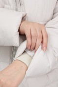Оптом Куртка зимняя женская из овчина стильная и модная бежевого цвета 7309B, фото 14