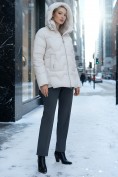 Оптом Куртка зимняя женская из овчина стильная и модная бежевого цвета 7309B, фото 4