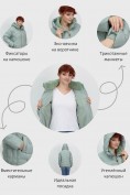 Оптом Куртка зимняя женская из овчина стильная и модная зеленого цвета 7309Z, фото 3