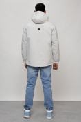 Оптом Куртка молодежная мужская весенняя с капюшоном светло-серого цвета 7311SS, фото 8