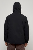 Оптом Куртка молодежная мужская весенняя с капюшоном черного цвета 7312Ch в Томске, фото 18