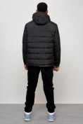 Оптом Куртка молодежная мужская весенняя с капюшоном черного цвета 7317Ch, фото 13