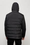 Оптом Куртка молодежная мужская весенняя с капюшоном черного цвета 7317Ch, фото 15
