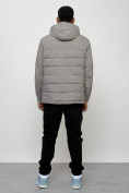 Оптом Куртка молодежная мужская весенняя с капюшоном серого цвета 7317Sr, фото 13