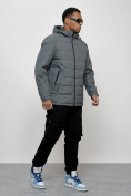 Оптом Куртка молодежная мужская весенняя с капюшоном темно-серого цвета 7317TC в Алма-Ате, фото 10
