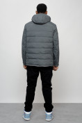 Оптом Куртка молодежная мужская весенняя с капюшоном темно-серого цвета 7317TC, фото 11