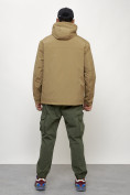 Оптом Куртка молодежная мужская весенняя с капюшоном горчичного цвета 7322G, фото 13