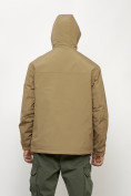 Оптом Куртка молодежная мужская весенняя с капюшоном горчичного цвета 7322G в Волгоградке, фото 6