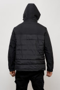 Оптом Куртка спортивная великан мужская с капюшоном черного цвета 7328Ch в Тюмени, фото 12
