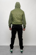 Оптом Куртка спортивная мужская весенняя с капюшоном зеленого цвета 7335Z, фото 16