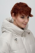Оптом Куртка зимняя женская с капюшоном модная бежевого цвета 7341B, фото 11