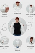 Оптом Куртка зимняя женская с капюшоном модная белого цвета 7341Bl, фото 3