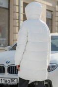 Оптом Куртка зимняя женская с капюшоном модная белого цвета 7341Bl, фото 2