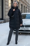 Оптом Куртка зимняя женская с капюшоном модная черного цвета 7341Ch, фото 4