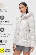 Оптом Куртка зимняя женская из овчина стильная и модная бежевого цвета 7348B