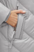 Оптом Куртка зимняя женская из овчина стильная и модная серого цвета 7348Sr, фото 12