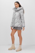 Оптом Куртка зимняя женская из овчина стильная и модная серого цвета 7348Sr, фото 3