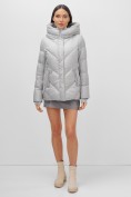 Оптом Куртка зимняя женская из овчина стильная и модная серого цвета 7348Sr, фото 7