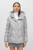 Оптом Куртка зимняя женская из овчина стильная и модная серого цвета 7348Sr, фото 8