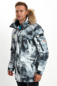 Оптом Mолодежная зимняя куртка мужская серого цвета 737Sr в Казани, фото 10