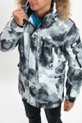Оптом Mолодежная зимняя куртка мужская серого цвета 737Sr в Казани, фото 12