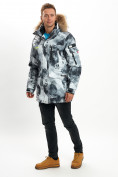 Оптом Mолодежная зимняя куртка мужская серого цвета 737Sr в Екатеринбурге, фото 6