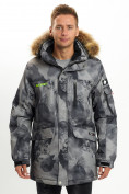 Оптом Mолодежная зимняя куртка мужская темно-серого цвета 737TC в Казани, фото 2