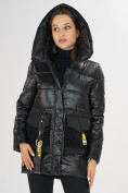 Оптом Куртка зимняя черного цвета 7389Ch в Казани, фото 10